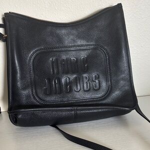 Marc Jacobs Black Leather Messenger Bag